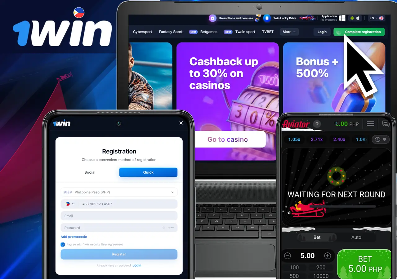 Instructions on how to start playing Aviator on the 1Win website